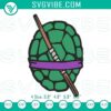 Donatello Ninja Turtle shell embroidery designs, TMNT purple character file for crafts and DIY projects.