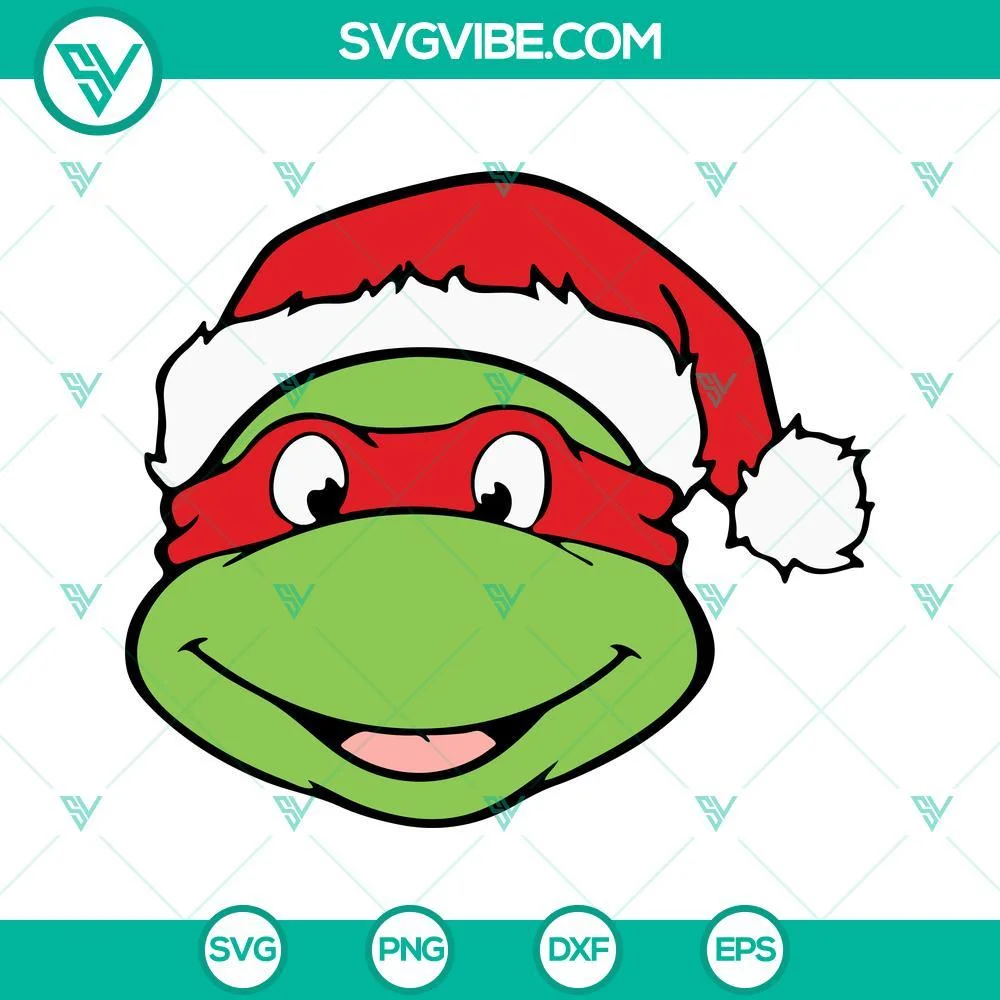 Christmas, Movies, SVG Files, Ninja Turtles Santa Hat SVG Image Bundle, Teenage 3