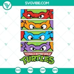 Christmas, Movies, SVG Files, Ninja Turtles Santa Hat SVG Image Bundle, Teenage 5