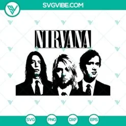 Musics, SVG Files, Nirvana SVG Images, 90s Rock Band SVG Files, Music Band SVG 2