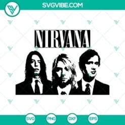 Musics, SVG Files, Nirvana SVG Download, 90s Rock Band SVG Download, Music Band 3