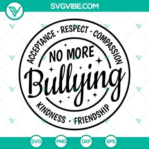 no more bullying svg unity day svg stop bullying svg anti bully svg bully awareness svg 4 mockup