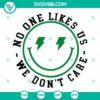 Smiley face SVG download with "No One Likes Us We Don't Care" quote, representing Philadelphia sports culture.