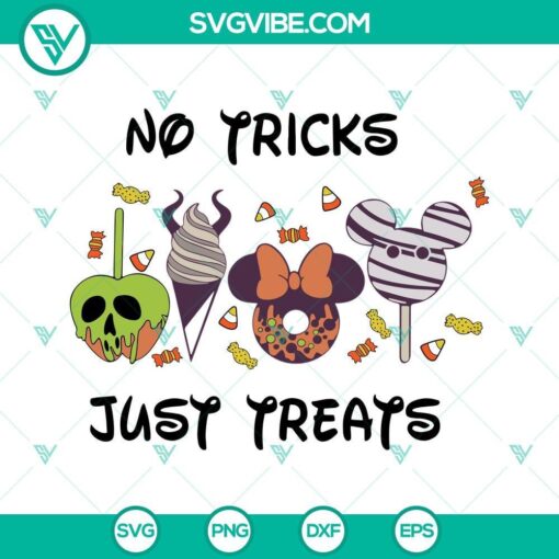 no tricks just treats svg snackgoal halloween svg carnival food spooky vibes svg 3 mockup