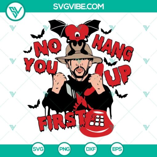 no you hang up first bad bunny halloween svg bad bunny calling halloween svg png dxf eps cut files 5 mockup