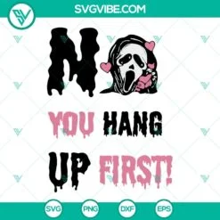 Halloween, SVG Files, Pink Ghostface SVG Download, No You Hang Up SVG Images, 3