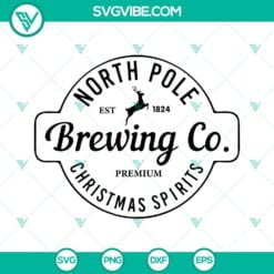 Christmas, SVG Files, North Pole Brewing Co Christmas Spirits SVG Image, 4