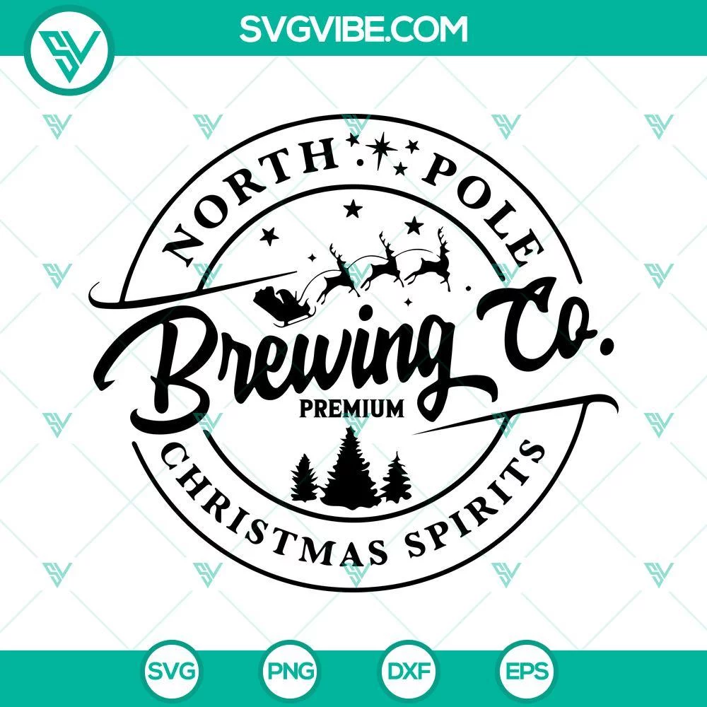 Christmas, SVG Files, North Pole Brewing Co SVG File, Christmas SVG Image, 1