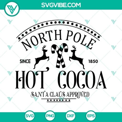 north pole hot cocoa svg santa claus approved svg north pole hot chocolate svg north pole brewing svg 9 mockup