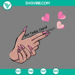 SVG Files, Valentine's Day, Not To Day Cupid SVG Files, Afro Woman Valentine 24