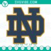 Notre Dame football logo embroidery file for digital download, suitable for sports enthusiasts and football fans.