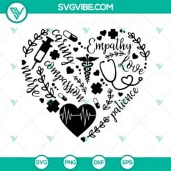 Jobs, Nurse, SVG Files, Nurse Heart SVG Image, Nurse SVG File Cut File Cricut, 2