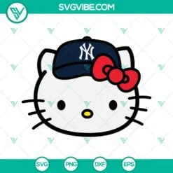 Baseball, Sports, SVG Files, Ny Yankees Hello Kitty SVG Download PNG DXF EPS 2