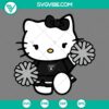 Oakland Raiders Hello Kitty Cheerleader SVG Cut Files - PNG, DXF, EPS formats. Official NFL team logo with Hello Kitty design for crafters.