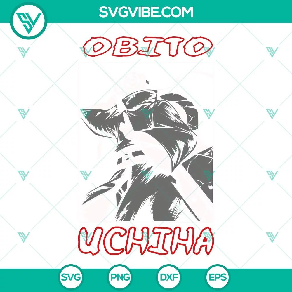 Anime, SVG Files, Obito SVG File, Obito Akatsuki SVG File, Naruto SVG Image PNG 1