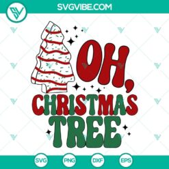 Christmas, SVG Files, Oh Christmas Tree Cake SVG Images, Little Debbie SVG 10