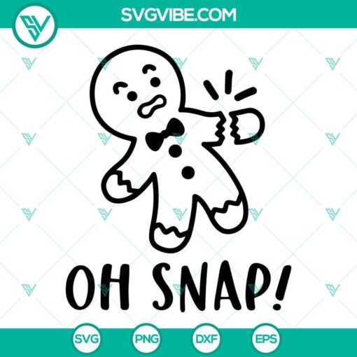 oh snap gingerbread svg broken gingerbread man cookie svg funny christmas boy shirt svg 6 mockup