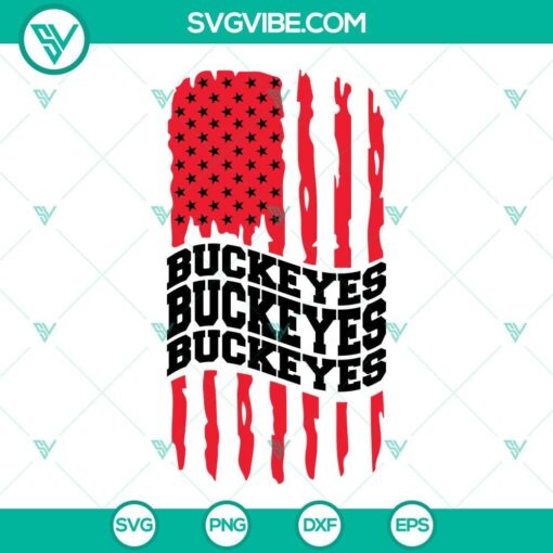 ohio state buckeyes american flag svg buckeyes football svg png dxf eps cut files 2 mockup