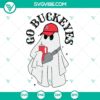 Ohio State Buckeyes Boojee Ghost SVG featuring a ghost character drinking from a Stanley cup, ideal for crafting and fan merchandise.