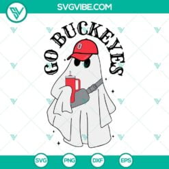 Halloween, Sports, SVG Files, Ohio State Buckeyes Boojee Ghost SVG Image, Ghost 7