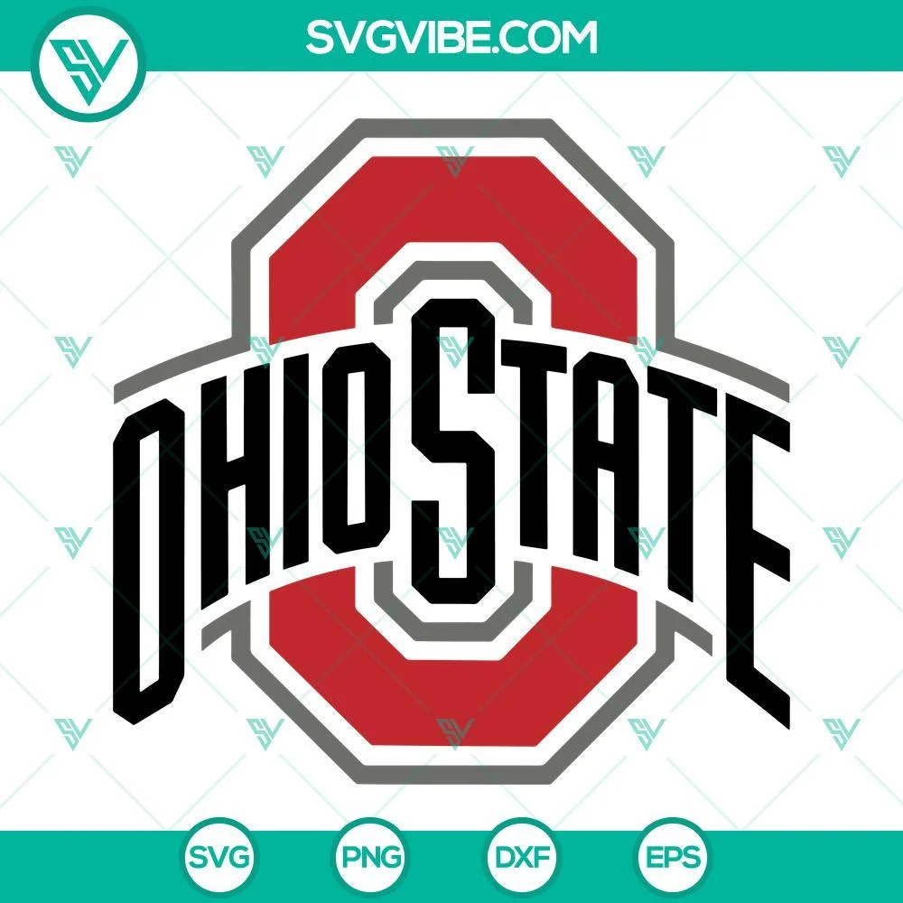 Football, Sports, SVG Files, Ohio State SVG Files PNG DXF EPS Cut Files For 1