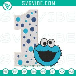 Embroidery Designs, One Cookie Monster Machine Embroidery Designs, Cookie 1