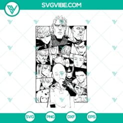 Anime, SVG Files, One Punch Man The Strongest SVG Download, Anime Hero SVG 2