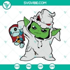 Halloween, SVG Files, Baby Yoda Skeleton SVG Images, Baby Yoda Happy Halloween 3