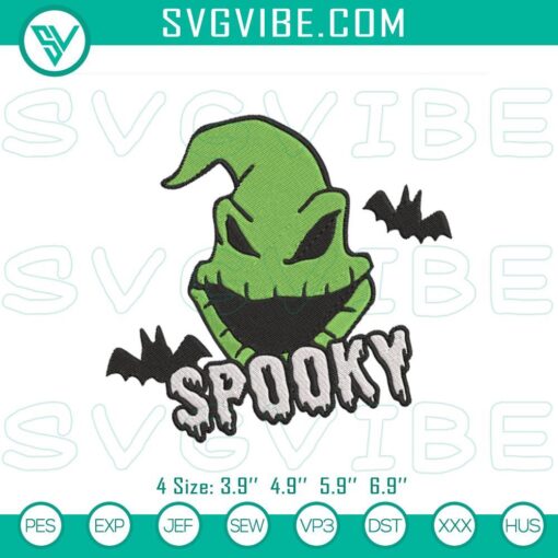 oogie boogie spooky embroidery design nightmare before christmas machine embroidery file mockup