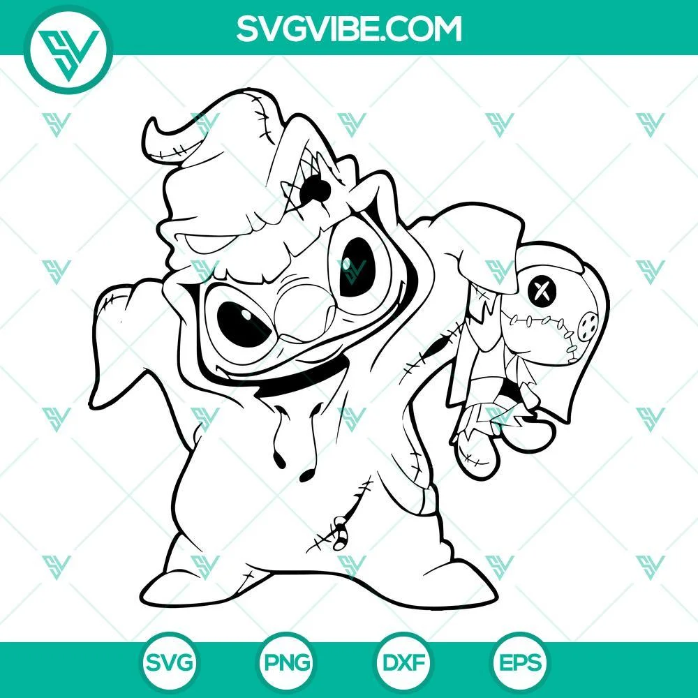 Disney, Halloween, SVG Files, Oogie Boogie Stitch Halloween SVG Files, Stitch 1