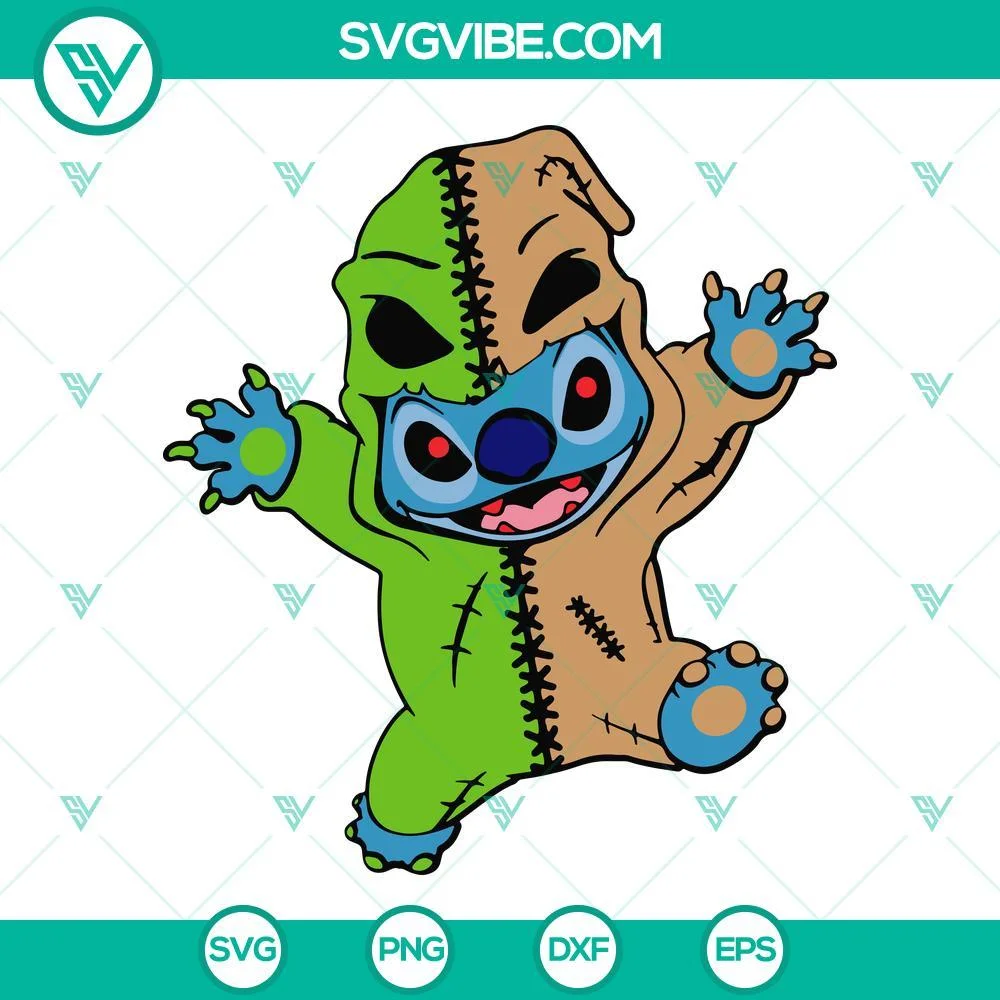 Disney, Halloween, SVG Files, Oogie Boogie Stitch SVG File, Oogie Boogie SVG 1