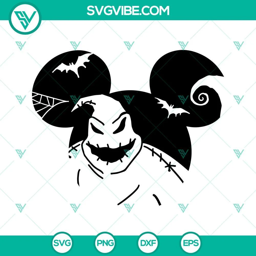 Disney, Halloween, SVG Files, Oogie boogie SVG Download, Mouse Ears Oogie 1