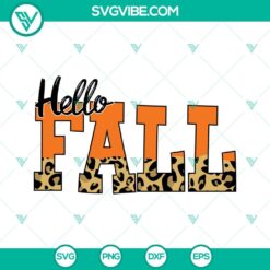 Disney, Fall, SVG Files, Mouse Ears Hello Fall SVG Image For Cricut, Mickey 4