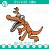 Orange rainbow friends embroidery download for game character, vibrant and colorful design for digital use.