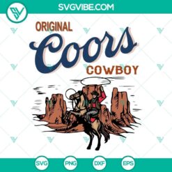 Coors Cowboy SVG file with Western theme, perfect for beer enthusiasts. Ideal for digital downloads.