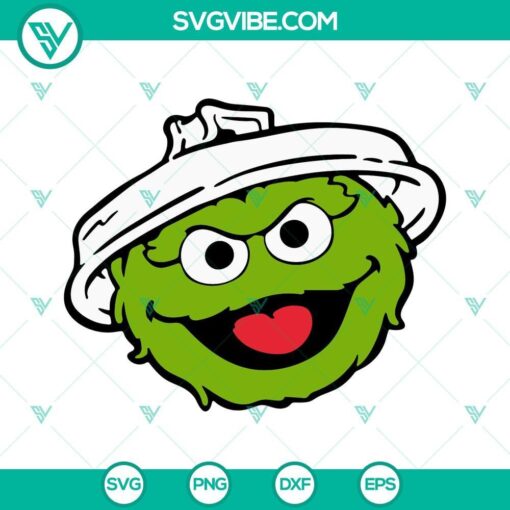 oscar the grouch face svg muppet svg sesame street svg png dxf eps 2 mockup