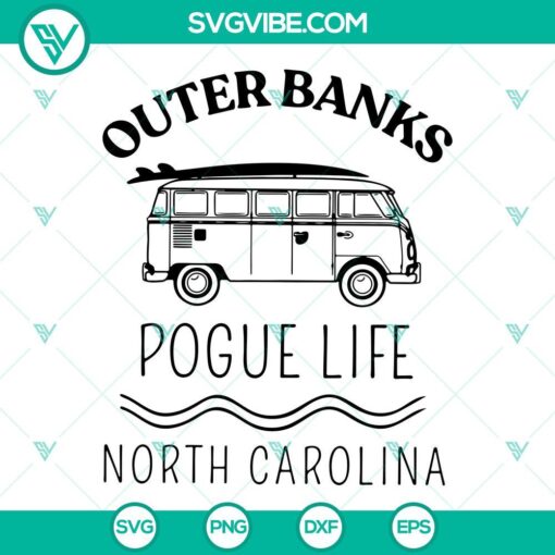 outer banks pogue life north carolina svg obx tv show svg png dxf eps digital download 6 mockup