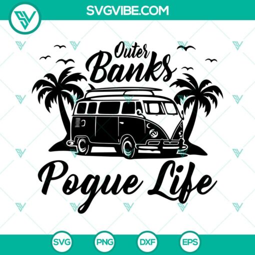 outer banks pogue life svg obx beach svg paradise on earth svg png dxf eps cricut silhouette 9 mockup