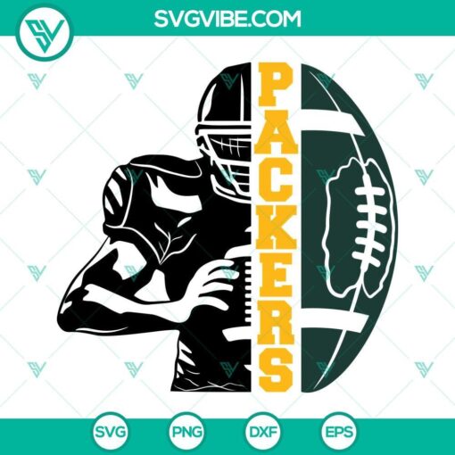 packers football half player svg packers team svg half football half player svg football season svg 5 mockup