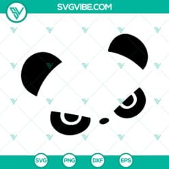 Animals, SVG Files, Panda Face SVG File, Funny Panda SVG Download, Cute Panda 1