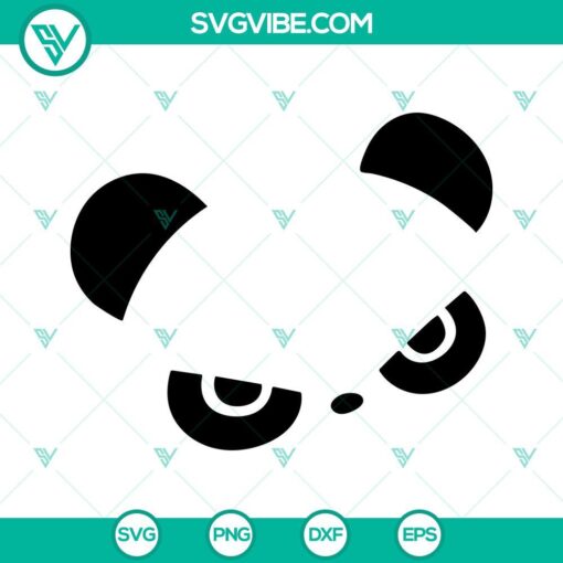 panda face svg funny panda svg cute panda svg png dxf eps files for cricut 10 mockup