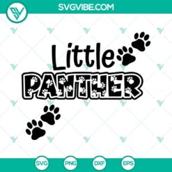 Panther Paw Print SVG Image, Little Panther SVG Image PNG DXF EPS Digital