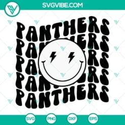 Sports, SVG Files, Panthers SVG Download, Panthers Smiley SVG File, School Team 2