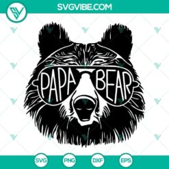 papa bear and baby bear svg sunglasses bear svg bear family svg funny father s day svg png dxf eps 9 mockup 1