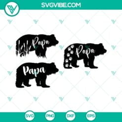 Dad, Family, Fathers Day, SVG Files, Papa Bear Svg Bundle, Papa Bear Svg, Papa 5