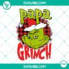 Papa Grinch Christmas PNG file designs featuring festive holiday graphics, perfect for digital projects and printing.