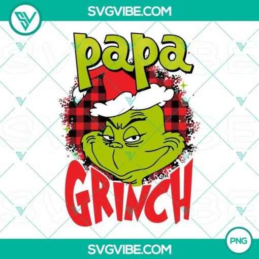 papa grinch christmas png file designs mockup