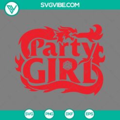 Game, SVG Files, Party Girl Dungeons And Dragons SVG Image PNG EPS DXF File 15