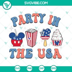 4th Of July, Disney, SVG Files, Party In The USA Disney Snacks SVG Image, Snack 16