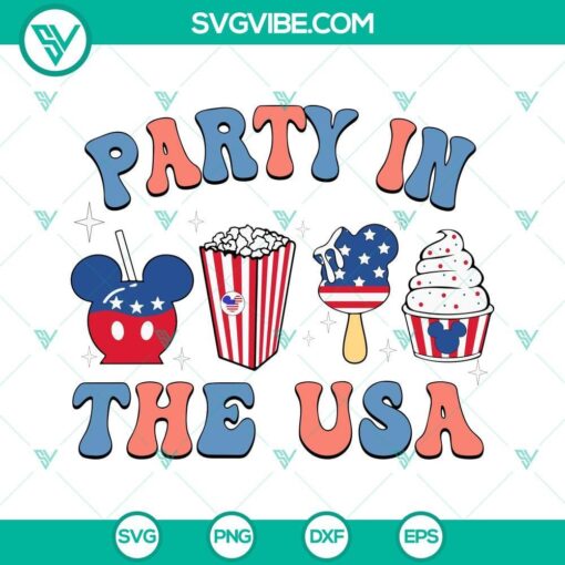 party in the usa disney snacks svg snack goals svg disney 4th of july svg 8 mockup